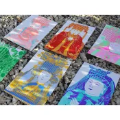 朱朱藝術創作工作室 媽祖手繪明信片 籤詩 香火袋 保佑 台灣信仰 孔版印刷 祝福禮品[新村小商號]
