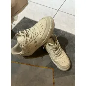 官方正品 Nike Air Force 1 米白休閒鞋 運動鞋 US12 UK11 粉白 二手出清