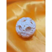 ☆非保育類☆ 長毛象（猛瑪）／象牙雕飾 雕刻：遊龍戲珠（鬼工球） ＜保真猛瑪牙＞