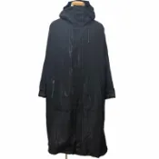 【DOKODEMO】全新 □ FENDI FF0312 條紋亮面連帽絎縫外套 黑色 46碼 義大利製 正品 男款