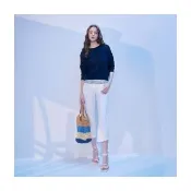 【Le Polka】極簡開叉修身八分長褲-女