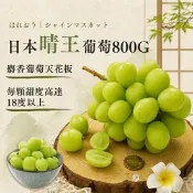 【生活市集】【築地一番鮮】日本晴王葡萄800gX1-6房 任選｜6房尺寸/禮盒 /皮薄無籽