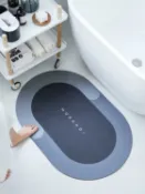 林之舍家居 硅藻泥吸水墊衛生間地墊軟硅藻土防滑浴室腳墊衛浴廁所地毯 免運開發票