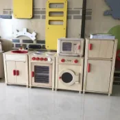 全球選品1館 生活百貨 兒童娃娃家玩具廚房全套 早教過家家幼兒園角色扮演區遊戲屋木質