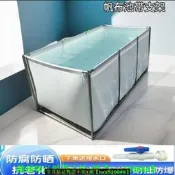 【免運可開統編】帆布魚池戶外養殖特厚刀刮布蓄水池防水防曬家用游泳池加固帶支架