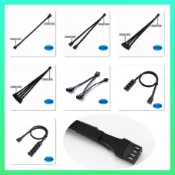 ✅PASS購物 電腦風扇 小3pin 小4Pin PWM 27cm 拓展 轉接 延長 接頭 電源轉接線 包網編織線 分接