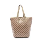 【DOKODEMO】【二手】Gucci GUCCI 托特包 GG 水晶 189896 米色/ブラウン/金色 PVC 塗層帆布皮革 GG 水晶托特包 女士二手 B