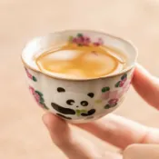 萬物優選鋪 快速出貨 臺灣現貨汝窯熊貓花口杯子小查卑女士高顏值主人杯單杯高檔功夫查具品茗杯