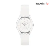 Swatch WHITE CLASSINESS 超薄手錶/瑞士製造 SS08K102-S14 (34mm)【官方旗艦店】