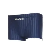 【≡MARIUM≡】泳褲 男生泳褲 競賽泳褲 大男競賽型平口褲/壓條―深藍色(MAR-4117)
