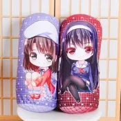 便宜價 原創 不起眼女主角培育法 加藤惠霞之丘詩羽 學姐 動漫 枕 靠枕 椎枕 圓柱形 小抱枕2