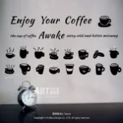 《阿布屋壁貼》咖啡時光A‧ 窗貼 cafe coffee been