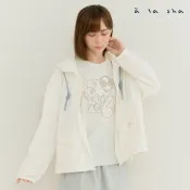 a la sha 波拉熊側開釦連帽防曬外套