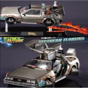 阿頑宅一起 野獸國 EAF-005 EAF005DX 回到未來 德羅倫 時光車 豪華磁浮版 汽車模型 生日禮物 正版