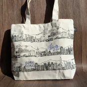 香港刺繡帆布手提袋