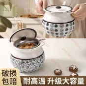 台灣發貨 豬油罐帶蓋耐高溫家用陶瓷大容量雙耳帶過濾網食品級辣椒調料罐瓶.pink790227 3/3