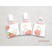 唯小伊手作＊蜜桃小兔＊小平安符袋/香火袋/護身符袋/平安福袋＊可愛＊客製＊八卦符適用＊