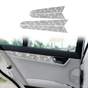 【12.09】適用於Benz奔馳老C級W204鑲鑽車門門闆裝飾條貼汽車內飾改裝配件