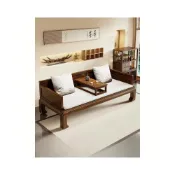 (店+)【免運】 新中式全實木羅漢床明式客廳家用小戶型簡約沙發床兩用禅意羅漢椅