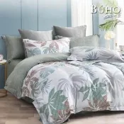 【BUHO 布歐】100天絲™四件式全舖棉兩用被床包組-雙人(多款任選) 涼被/冷氣毯