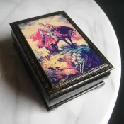 【老時光 OLD-TIME】早期二手國外進口木製漆器珠寶盒