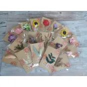 🌺花草遊戲🌺手工DIY節日賀卡🔥現貨🔥  空白 乾燥花/永生花生日 韓國情書 表白 創意小卡片 明信片 繡球花 滿天星