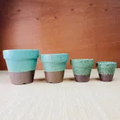 Rainxpluie 知雨若泥 多肉盆栽•小花盆組盆•小豆盆•台灣出貨•園藝造景•微景觀•薄荷綠色繽紛點點俄羅斯娃娃小盆