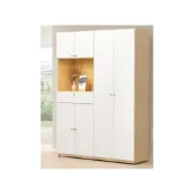 (店+)【新荷傢俱工場】26W 445 歐若拉北歐原切橡木色6.5尺高鞋櫃 鞋櫃 玄關鞋櫃 中空鞋櫃 2門鞋櫃 雙色鞋櫃 透氣孔