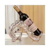 (店+)歐式孔雀葡萄酒紅酒架擺件客廳餐廳酒櫃裝飾品輕奢家居電鍍工藝品 优厨纳家居