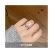(店+)臺灣現貨!!韓國 雪花戒指 可旋轉 碎鑽 甜美 質感 日常 百搭 氣質 戒指 設計 時尚 雪花戒 精緻 女飾 飾品