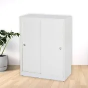 【Miduo 米朵塑鋼家具】2.7尺拉門塑鋼鞋櫃 推門鞋櫃