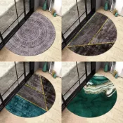 協貿國際日用品生活2館 北歐半圓進門入戶門衛生間吸水地墊地毯門墊家用腳踏墊防滑吸水墊