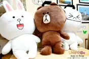 UNIPRO優鋪 【UNIPRO】LINE 娃娃 公仔 立體 絨毛後背包 饅頭人 熊大 兔兔 情人節禮物