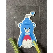 (現貨) 日本製 _夏日復古虎牌刨冰機造型貼紙_藍色_昭和復古_日本貼紙_行李箱貼紙_日本商品直送