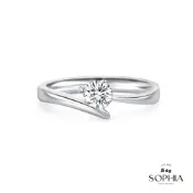 SOPHIA 蘇菲亞 珠寶 - 傾心 GIA 0.30克拉D_SI1 18K白金 鑽石戒指
