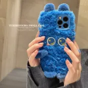 協貿國際日用品生活3館 ins秋冬毛絨藍色小精靈適用iphone13/12promax蘋果11手機殼iphonex軟殼xsmax可愛xr日韓8plus女款防摔保護套