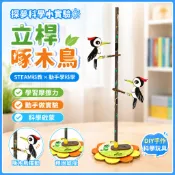 「探夢科學小實驗」STEAM科教 DIY手工製作 科技小製作立桿啄木鳥包7-14歲國小生摩擦力物理實驗玩具