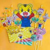 【貝迪】兒童適用于巧虎主題生日派對寶寶百天蛋糕甜品臺插牌拉旗裝飾布置