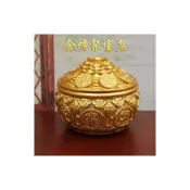 (店+)全臺热销🔥 黃銅聚寶盆帶蓋子香爐金蟾招財玄關擺件居家客廳五路財神聚寶盆銅 （桌上擺飾 新居禮物 家居裝飾 裝飾品）