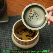 【可開發票】錦灰堆手繪建水茶洗家用陶瓷茶渣缸茶水缸茶具配件廢水桶水盂水洗