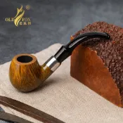 石楠木煙鬥手工鬥 9mm過濾傳統老式男士專用煙具實木平插煙鬥批髮
