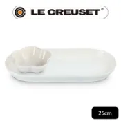 LE CREUSET -瓷器日式橢圓盤與迷你花碗 (蛋白霜)