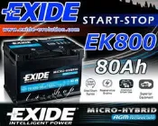 ☎ 挺苙電池 ►美國埃克賽德 EXIDE EK800 80Ah AGM START-STOP 系統專用 523 530 728 730 735 840 汽車電池