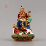 協貿國際日用品生活9館 蓮花生大士祖師像藏傳密宗彩繪小佛像神像佛教隨身佛像擺件包郵價