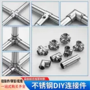 ✨臺灣熱銷✨ 25管三通 不鏽鋼 管接頭 diy衣櫃 配件 32圓管 鏈接 件衣櫃組裝 自由組合ZZ