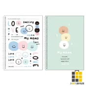 50K活頁PP 橫線手冊-微笑滿滿【九乘九文具】固頁筆記 橫線筆記本 日記本 筆記本 50K筆記本 記事本 日程本 文具