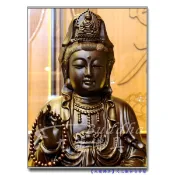 【九龍佛具】觀世音菩薩 觀音神像 黑紫檀色 高級木製一尺38高)佛像佛桌佛聯神明彩公媽龕佛俱用品@板橋九龍佛具