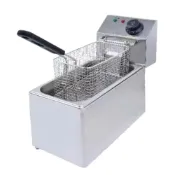 (店+)芯毅 商用油炸機 110V電炸爐 電動油炸鍋 單鍋雙鍋 12L大容量 炸薯條雞翅 不鏽鋼電炸鍋 早餐店小吃店神器