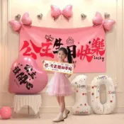 公主生日快樂佈置裝飾場景女孩兒童10歲派對儀式感背景牆拍照道具 派對佈置/拍照道具 生日掛布 慶生佈置 生日背景布