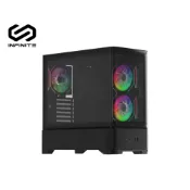 【全聯線上購】【Mavoly 松聖】INFINITE ARC X05 電腦機殼(E-ATX/內建風扇側2後1/顯卡425mm/塔散180mm)